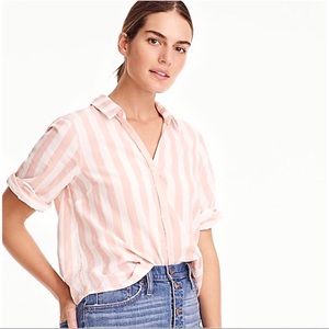 J. Crew Wide Stripe Button-Up Shirt